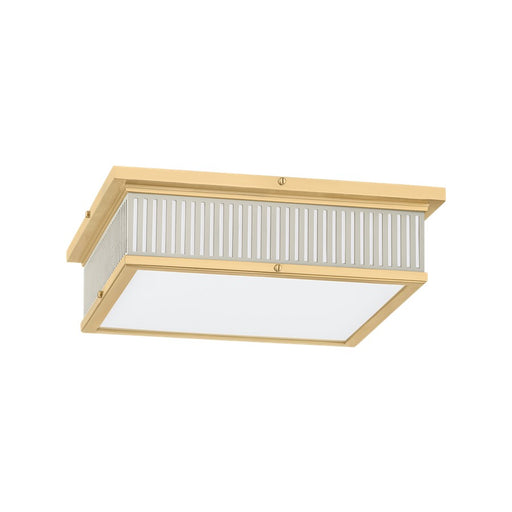 Hudson Valley Ashdown 1Lt Flush Mount/25W, Brass/White/White - MDS1900-AGB-OW