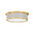 Hudson Valley Ashdown 1Lt Flush Mount/26W, Brass/White/White - MDS1901-AGB-OW