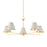 Hudson Valley Burghley 5Lt Chandelier, Aged Brass/Off-White - MDS2000-AGB-OW