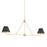 Hudson Valley Burghley 2Lt Linear Chandelier, Brass/Bronze - MDS2001-AGB-DB