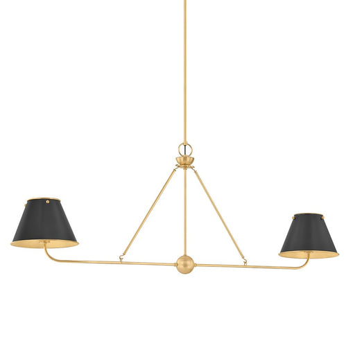 Hudson Valley Burghley 2Lt Linear Chandelier, Brass/Bronze - MDS2001-AGB-DB