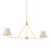 Hudson Valley Burghley 2 Lt Linear Chandelier, Brass/Off-White - MDS2001-AGB-OW