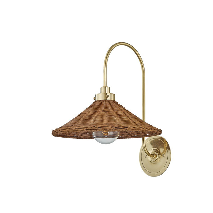 Hudson Valley Kensington 1 Light Wall Sconce, Aged Brass - MDS2100-AGB