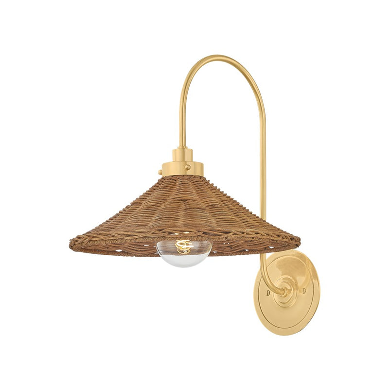 Hudson Valley Kensington 1 Light Wall Sconce, Aged Brass