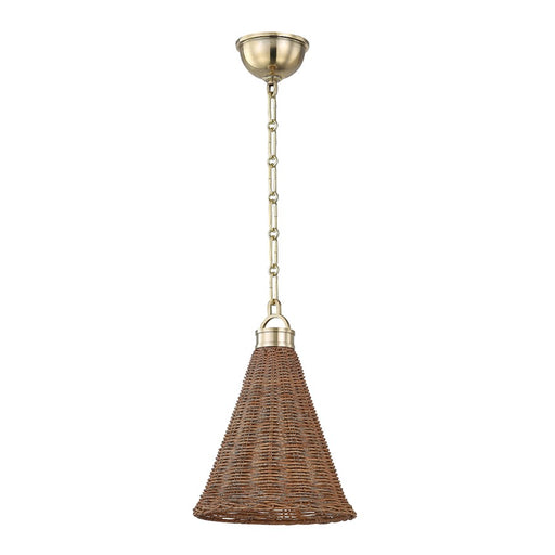 Hudson Valley Kensington 1 Light 13" Pendant, Aged Brass - MDS2101-AGB
