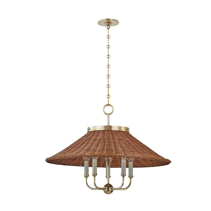 Hudson Valley Kensington 5 Light Chandelier, Aged Brass - MDS2103-AGB
