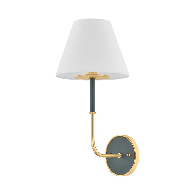 Hudson Valley Wedgewood 1Lt Wall Sconce, Brass/Green/White - MDS2200-AGB-SSG