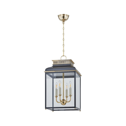 Hudson Valley Houghton 4Lt 22" Lantern, Brass/Bronze/Clear - MDS2400-AGB-DBL