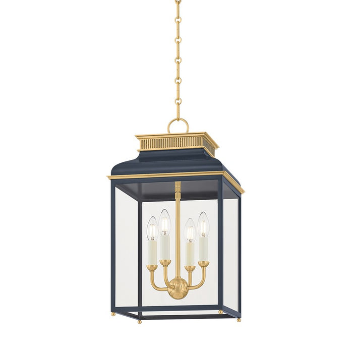 Hudson Valley Houghton 4Lt 22" Lantern, Brass/Bronze/Clear