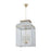 Hudson Valley Houghton 4Lt 33" Lantern, Brass/Off-White/Clear - MDS2401-AGB-OW