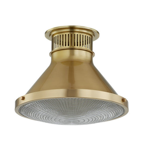 Hudson Valley Highclere 1Lt 13" Flush Mount, Brass/Clear Optic - MDS2402-AGB