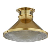Hudson Valley Highclere 1Lt 18" Flush Mount, Brass/Clear Optic - MDS2403-AGB
