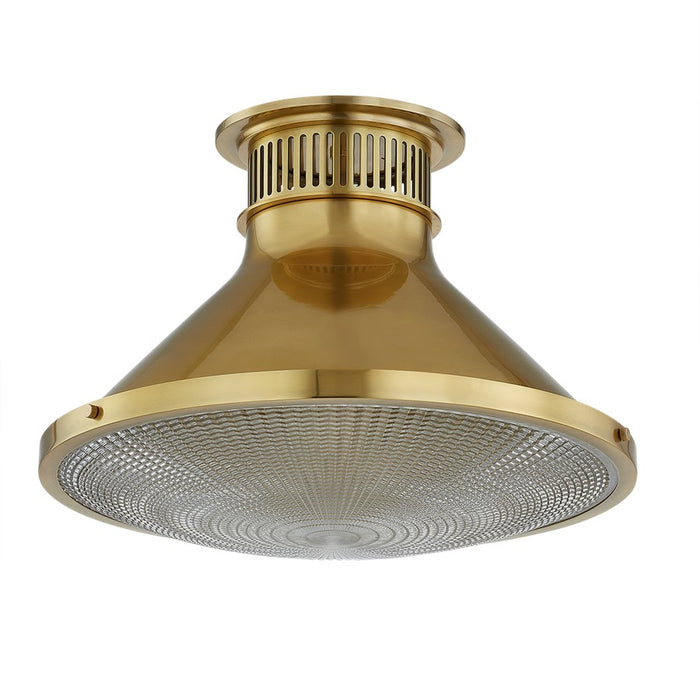 Hudson Valley Highclere 1Lt 18" Flush Mount, Brass/Clear Optic - MDS2403-AGB