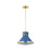 Hudson Valley Highclere 1Lt 13" Pendant, Brass/Blue/Clear - MDS2404-AGB-FBL