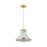 Hudson Valley Highclere 1Lt 13" Pendant, Brass/White/Clear - MDS2404-AGB-OW