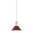 Hudson Valley Painted No.2 1Lt 10" Pendant, Nickel/Crimson - MDS351-PN-CRN