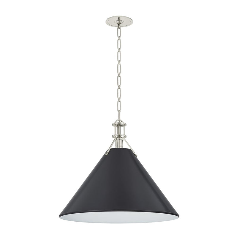 Hudson Valley Painted No.2 1Lt Pendant, Nickel/Darkest Blue - MDS352L-PN-DBL