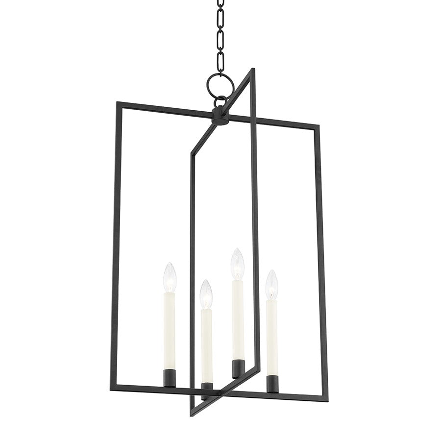 Hudson Valley Middleborough 4 Light Large Pendant, Aged Iron