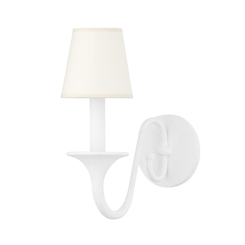 Hudson Valley Windsor 1 Light Wall Sconce, White Plaster
