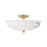 Hudson Valley Somerset 3 Light Semi Flush, Aged Brass