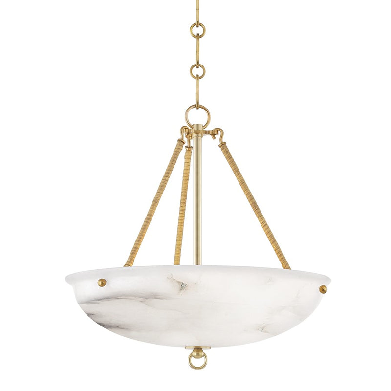 Hudson Valley Somerset 3 Light Pendant, Aged Brass