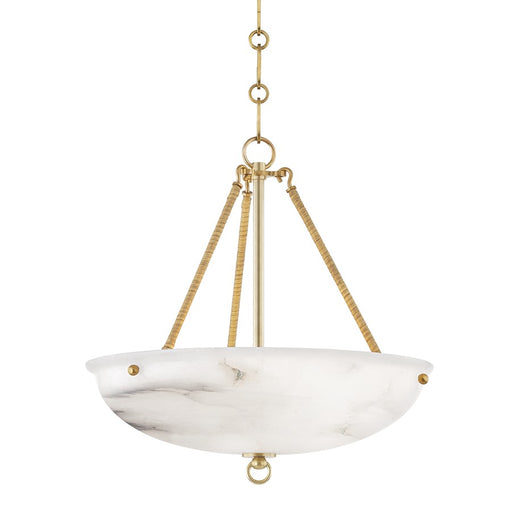 Hudson Valley Somerset 3 Light Pendant, Aged Brass