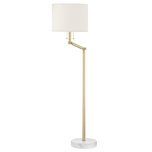 Hudson Valley Essex 2 Light Floor Lamp, Aged Brass