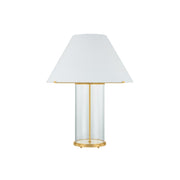 Hudson Valley Inglewood 1Lt Table Lamp, Aged Brass/White Linen - MDSL2500-AGB
