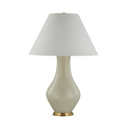 Hudson Valley Hanslope 1Lt Table Lamp, Brass/Muslin/White - MDSL2700-AGB-CFM