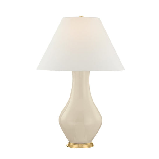Hudson Valley Hanslope 1Lt Table Lamp, Brass/Muslin/White