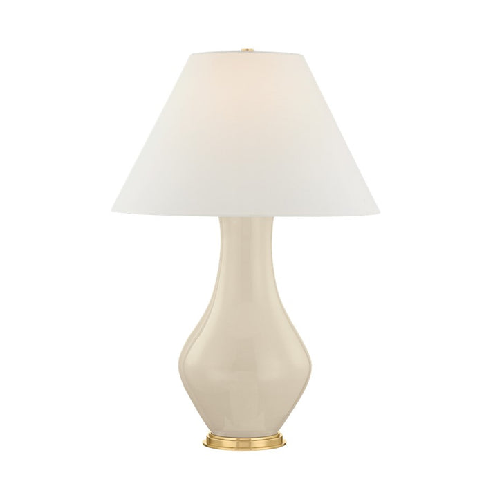Hudson Valley Hanslope 1Lt Table Lamp, Brass/Muslin/White