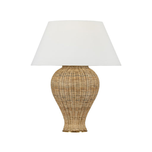 Hudson Valley Chatsworth 1Lt Table Lamp, Brass/Off White Linen - MDSL2800-AGB
