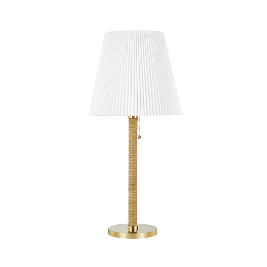 Hudson Valley Dorset 1 Light Table Lamp, Aged Brass