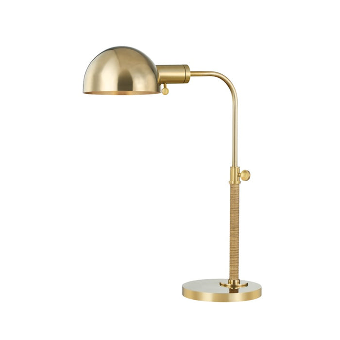 Hudson Valley Devon 1 Light Table Lamp, Aged Brass