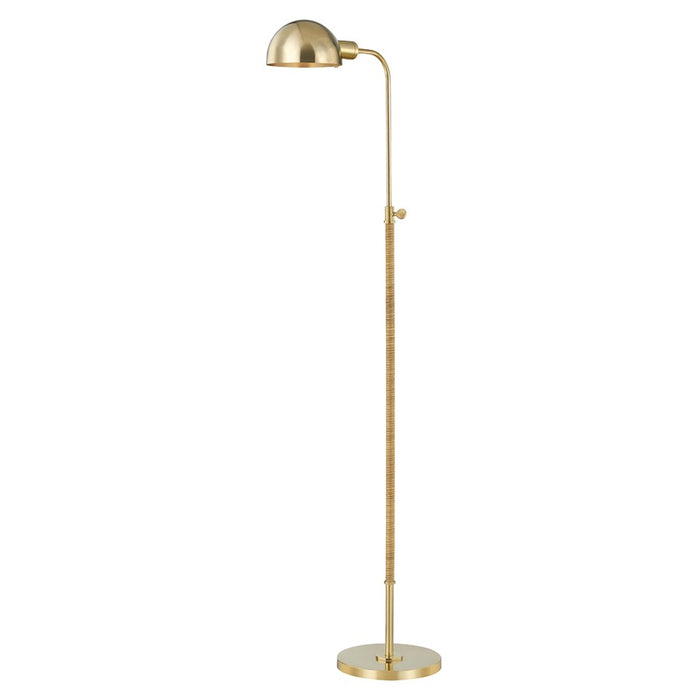 Hudson Valley Devon 1 Light Floor Lamp, Aged Brass