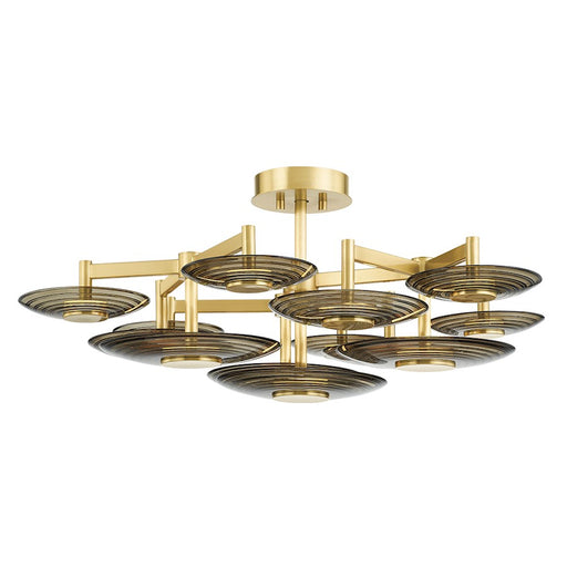 Hudson Valley Griston Semi Flush, Aged Brass