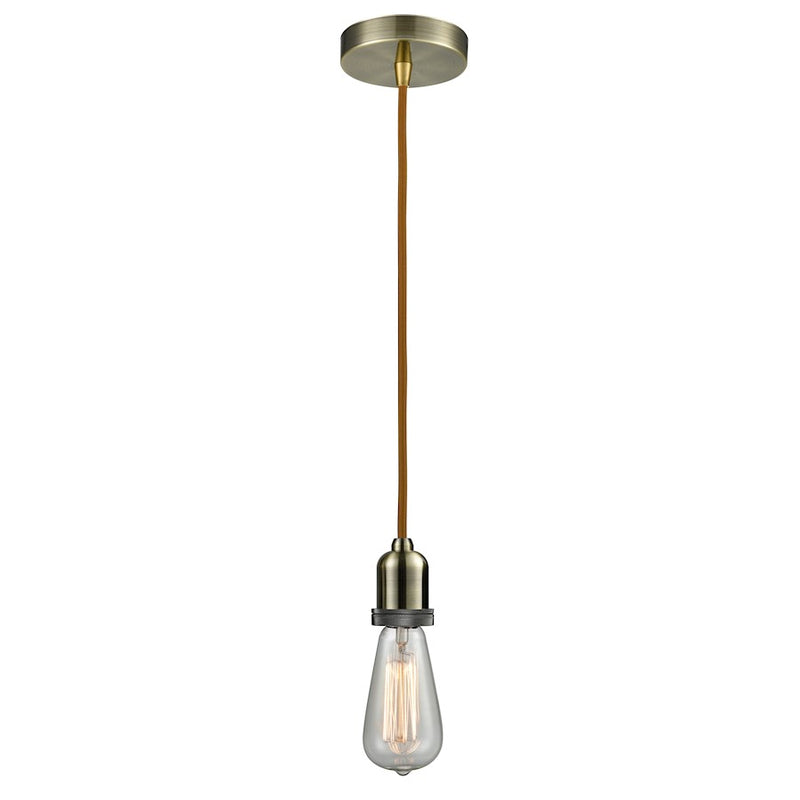 Innovations Whitney Bare Bulb Mini Pendant, Ant. Brass/Copper