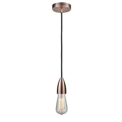 Innovations Fairchild Bare Bulb Mini Pendant, AC/BK