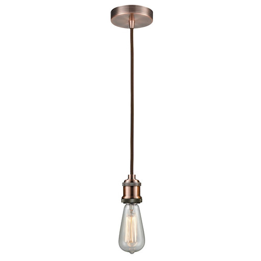 Innovations Edison Bare Bulb Mini Pendant, AC/Amber/Brown