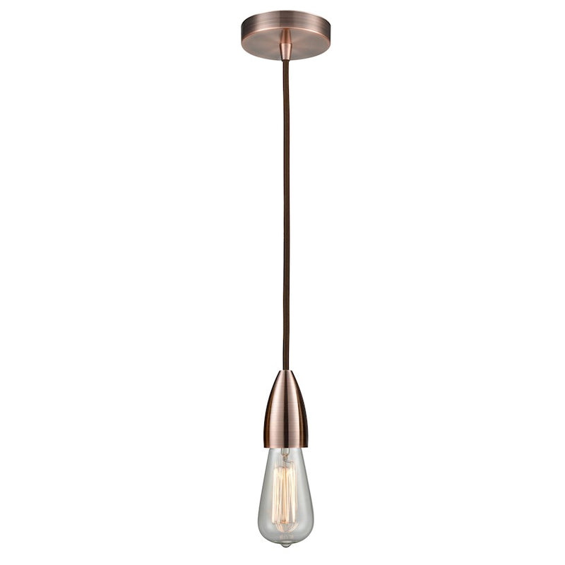 Innovations Fairchild Bare Bulb Mini Pendant, AC/Brown