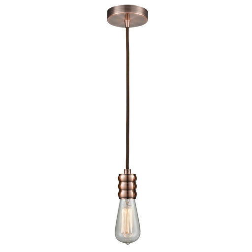 Innovations Gatsby Bare Bulb Mini Pendant, AC/Brown