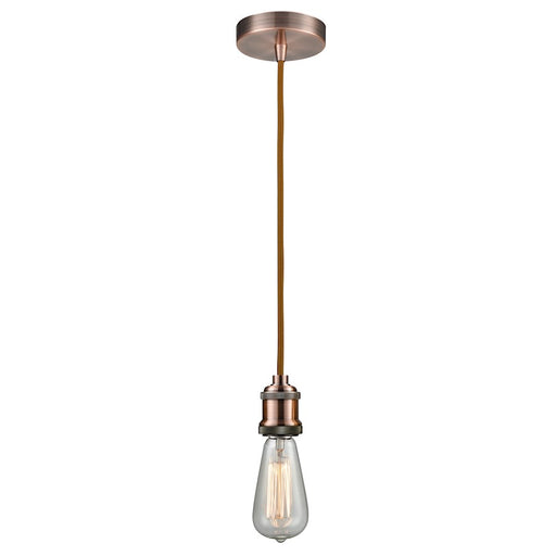 Innovations Edison Bare Bulb Mini Pendant, AC/Amber/Copper