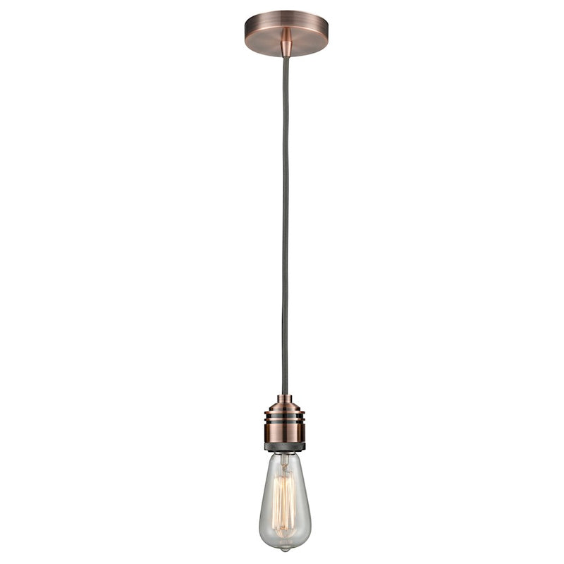 Innovations Winchester Bare Bulb Mini Pendant, AC/Gray