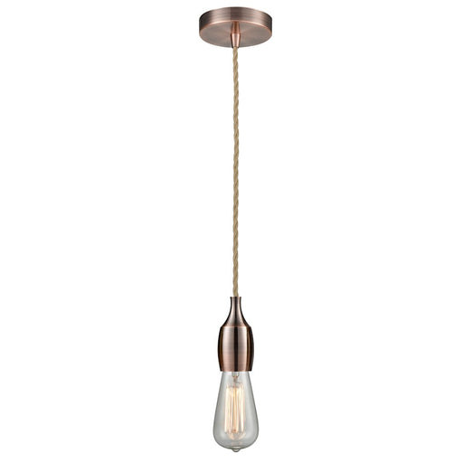 Innovations Chelsea Bare Bulb Mini Pendant, AC/Amber/Rope