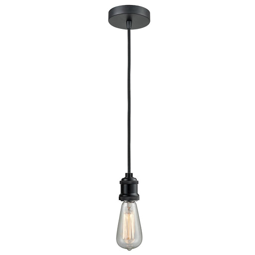 Innovations Edison Bare Bulb Mini Pendant, BK/Amber/BK