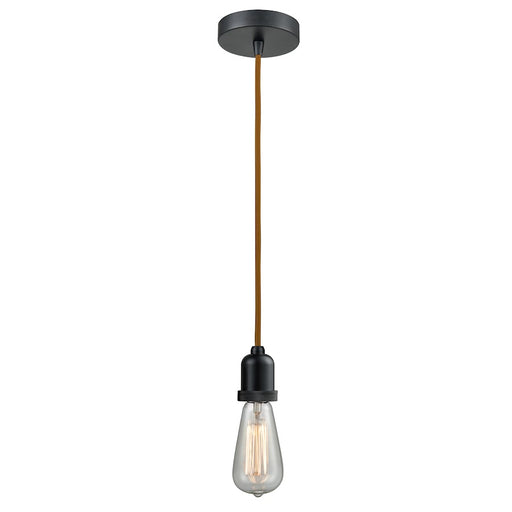 Innovations Whitney Bare Bulb Mini Pendant, Black/Copper Cord