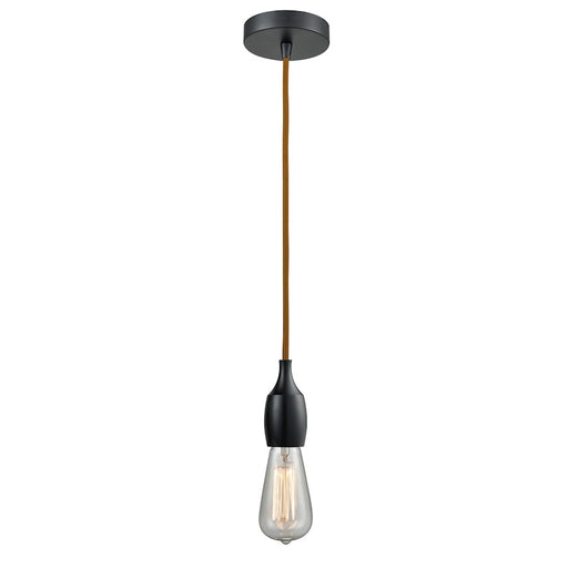 Innovations Chelsea Bare Bulb Mini Pendant, BK/Amber/Copper
