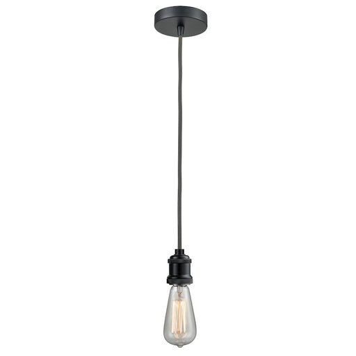 Innovations Edison Bare Bulb Mini Pendant, BK/Amber/Gray