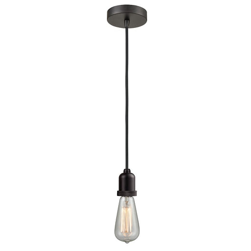 Innovations Whitney Bare Bulb Mini Pendant, OBZ/Black Cord
