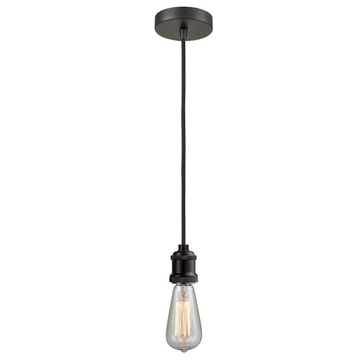 Innovations Edison Bare Bulb Mini Pendant, OBZ/Amber/Black Cord